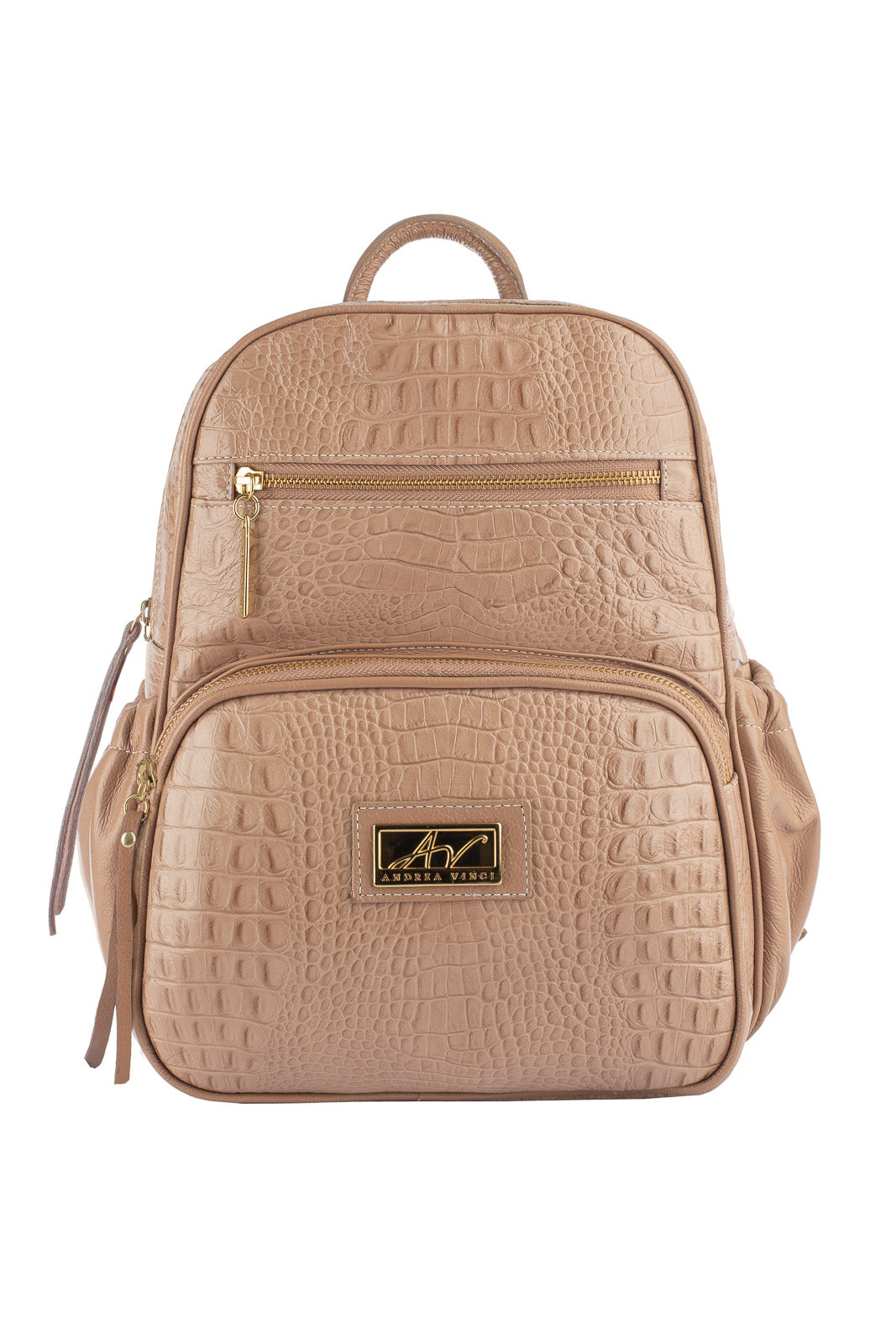 Mochila pequena de couro croco Zoey