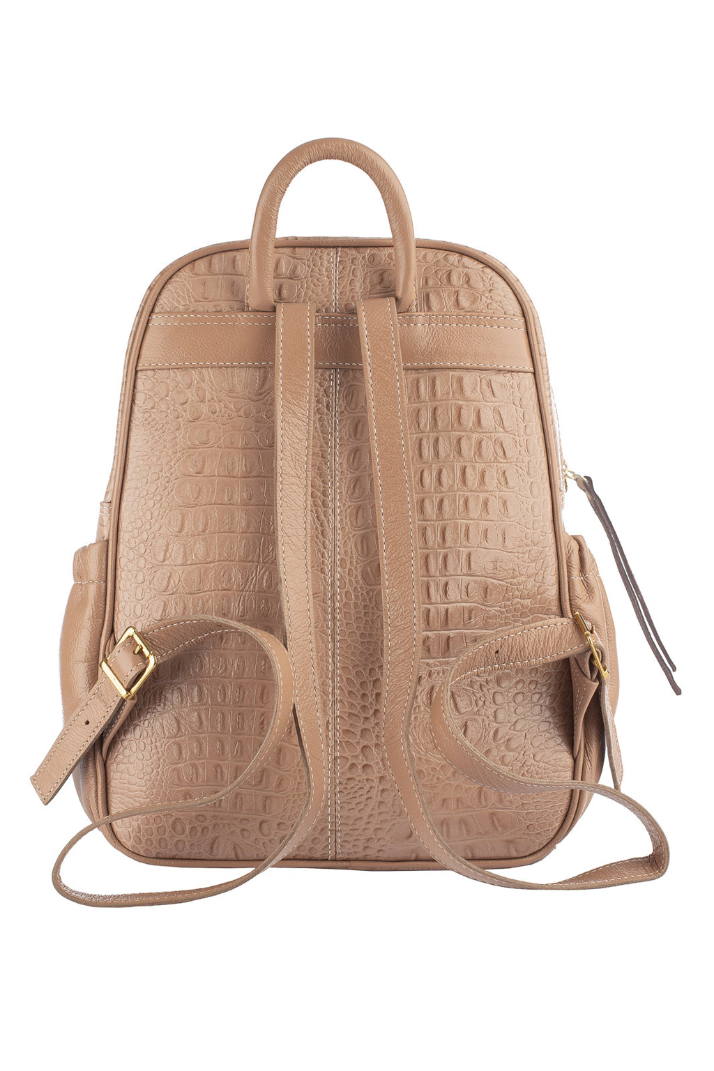 Mochila pequena de couro croco Zoey