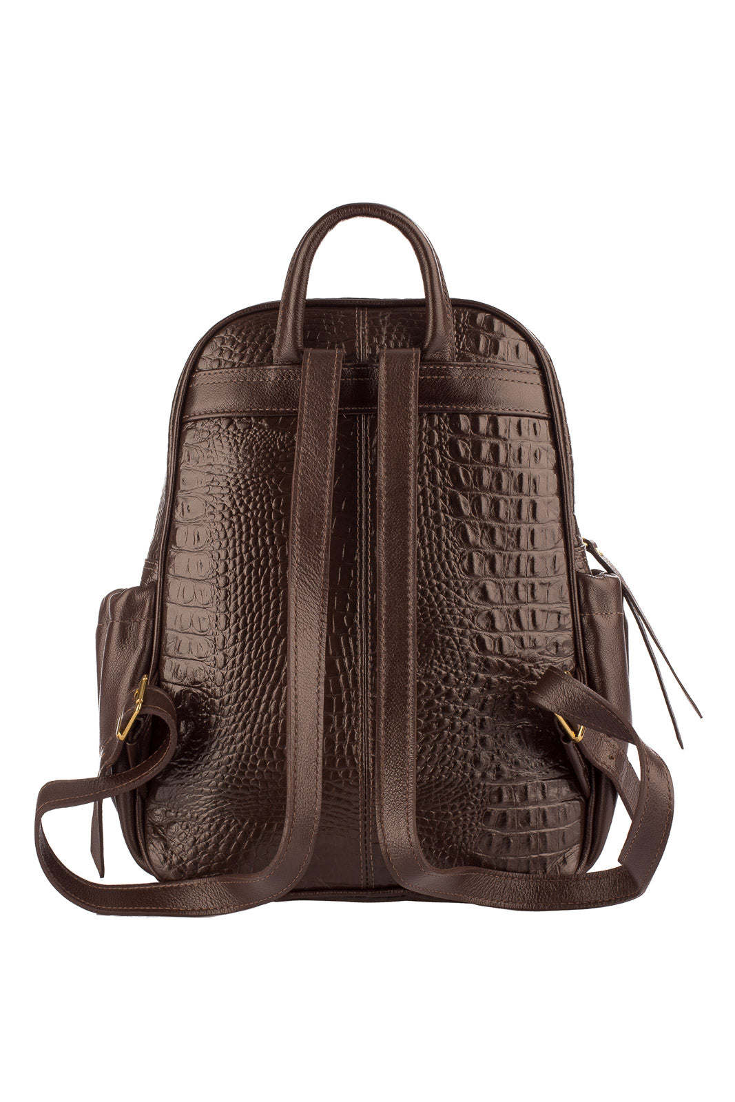 Mochila pequena de couro croco Zoey