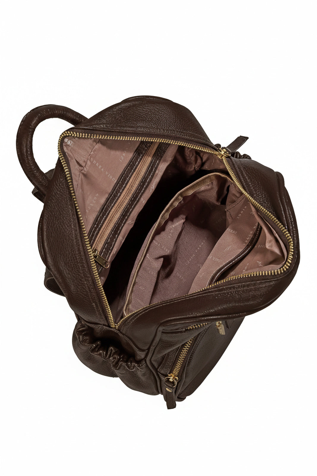 Mochila pequena de couro liso Zoey