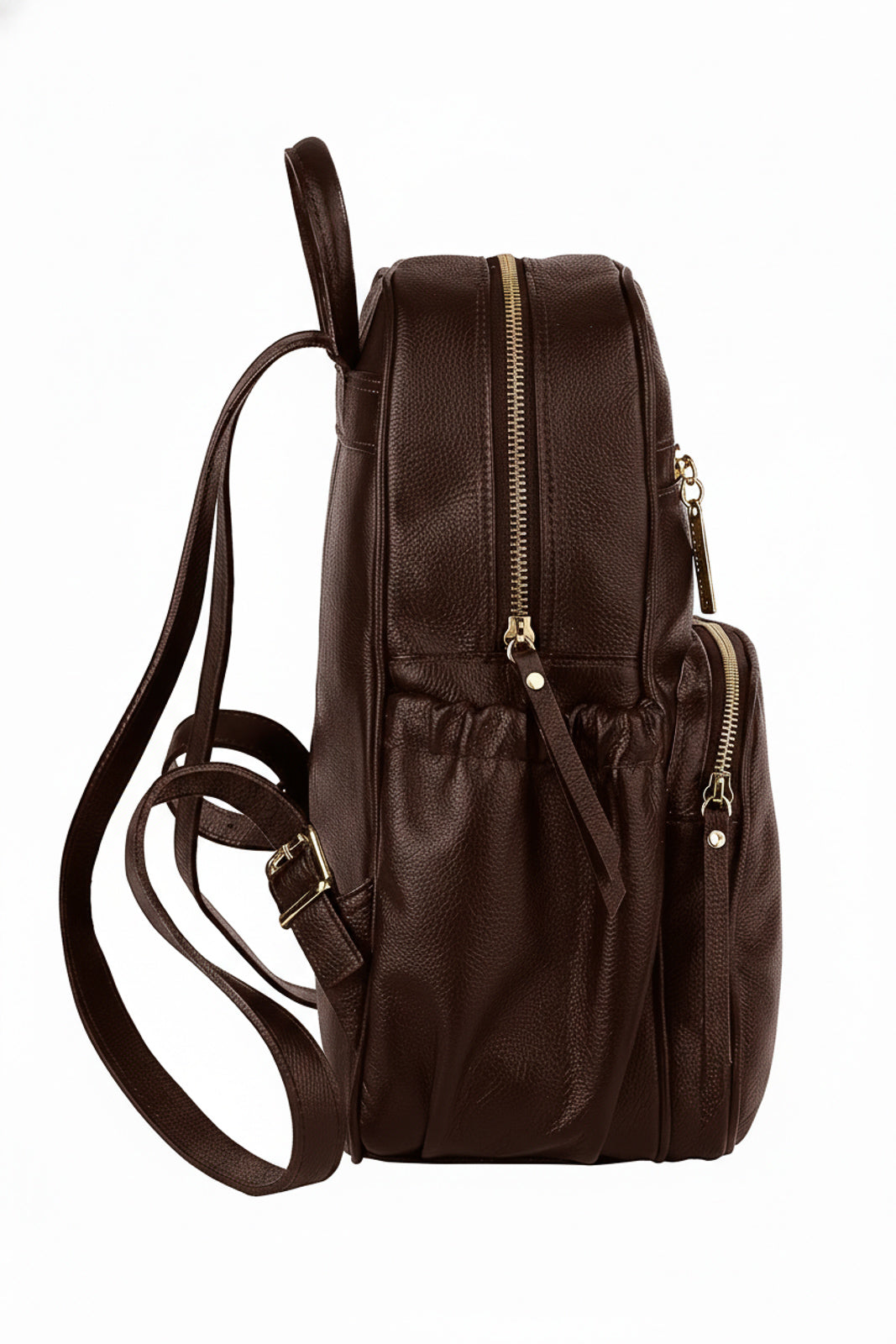 Mochila pequena de couro liso Zoey