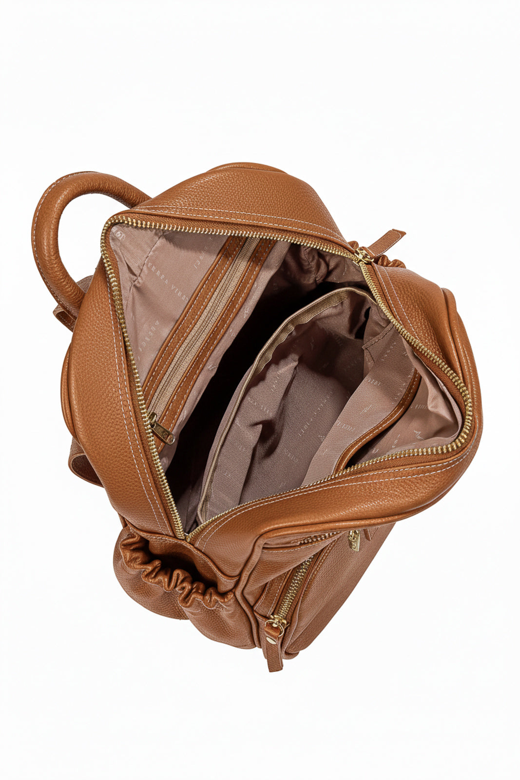 Mochila pequena de couro liso Zoey