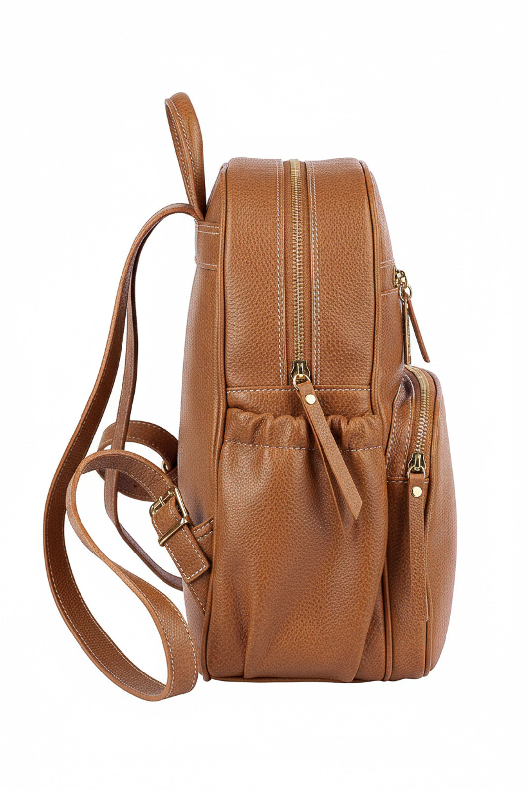 Mochila pequena de couro liso Zoey