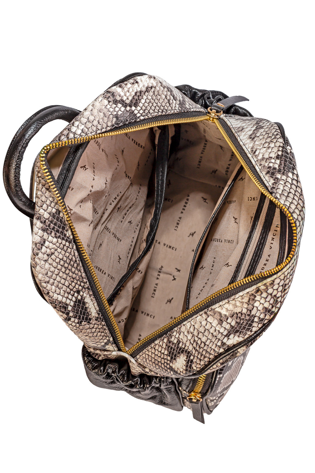 Mochila pequena de couro estampado Zoey