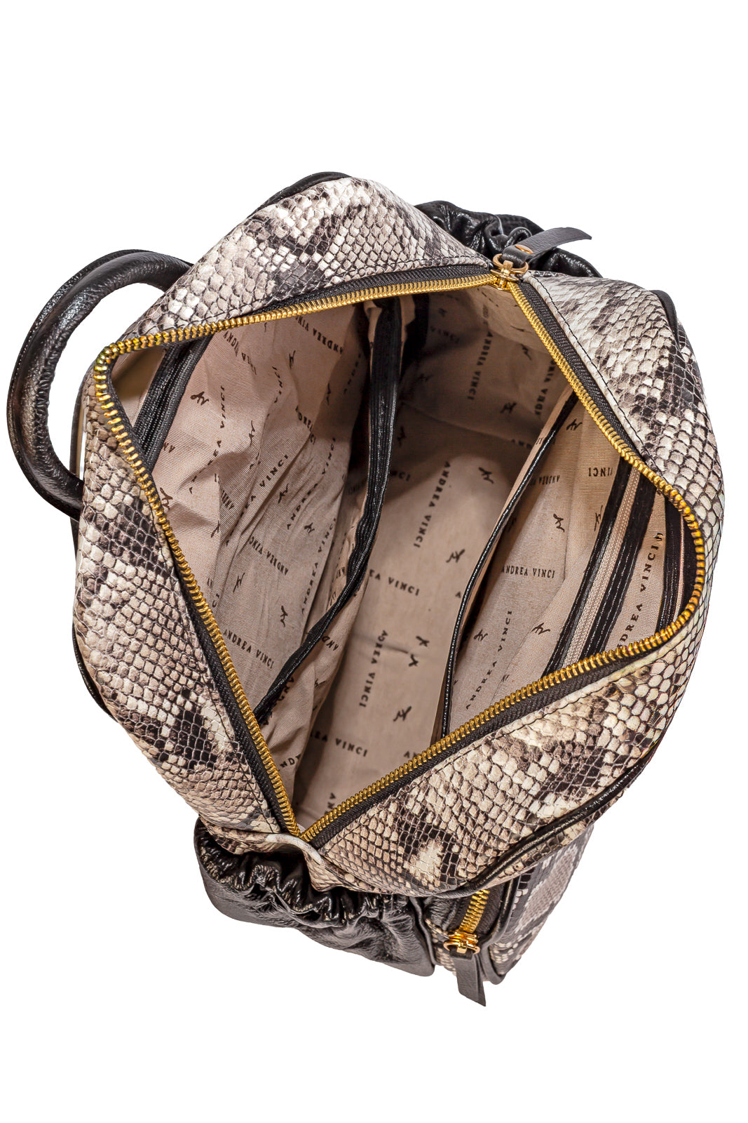 Mochila pequena de couro estampado Zoey