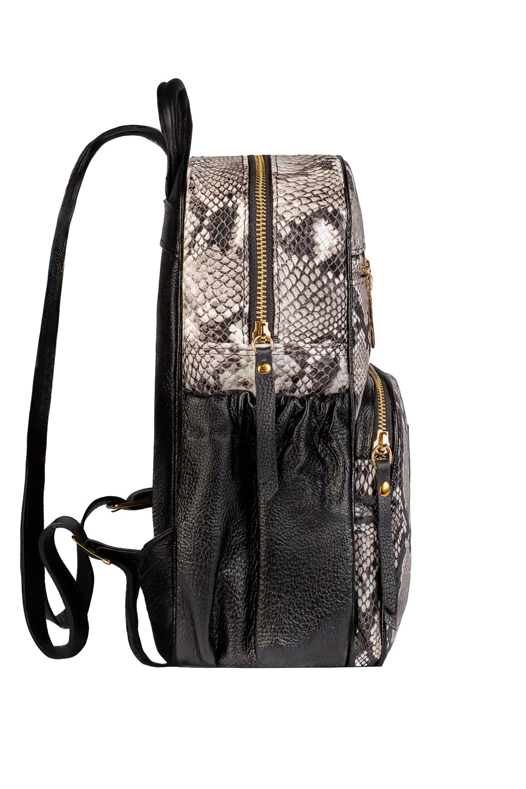 Mochila pequena de couro estampado Zoey