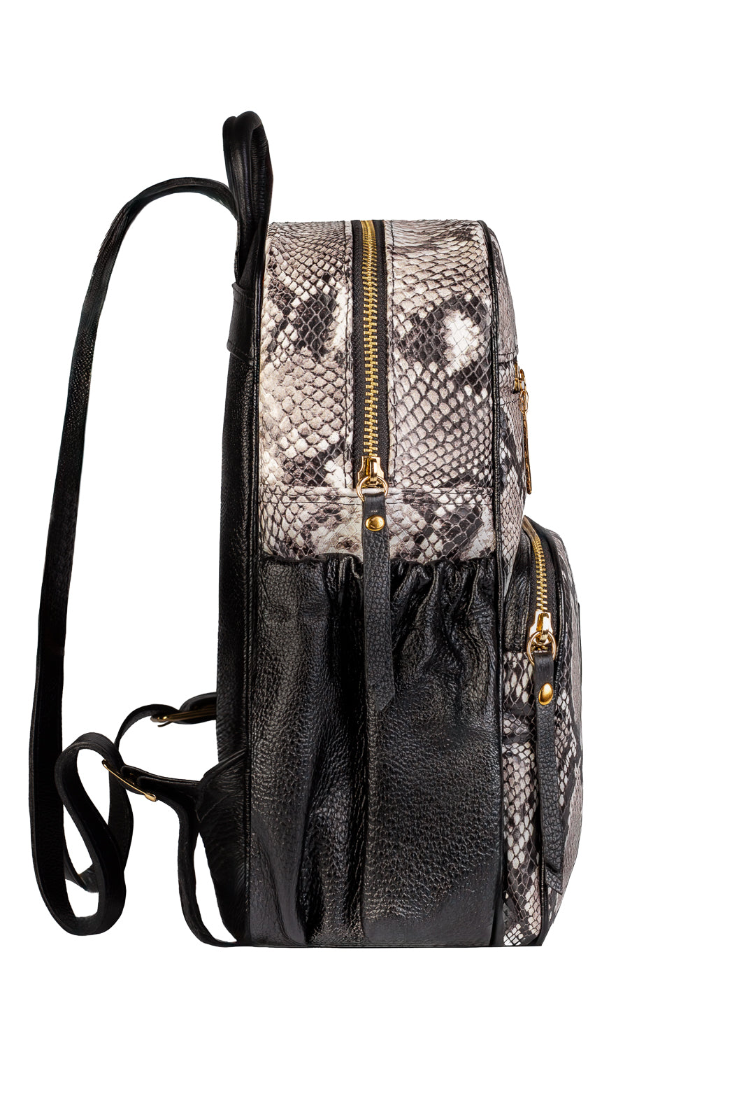 Mochila pequena de couro estampado Zoey