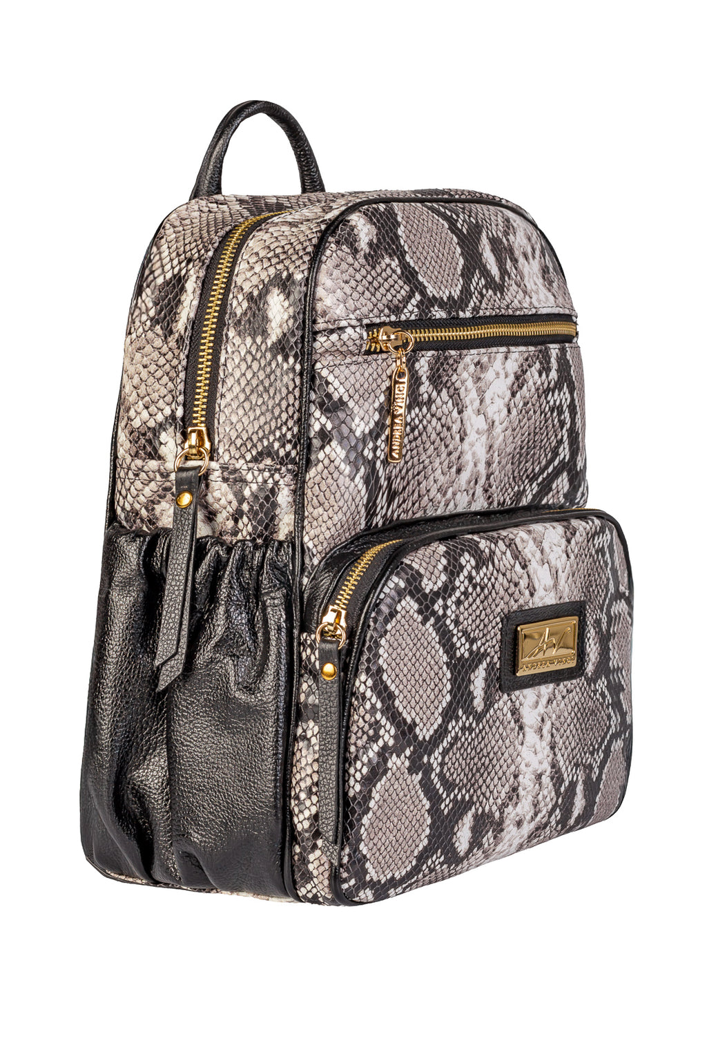 Mochila pequena de couro estampado Zoey