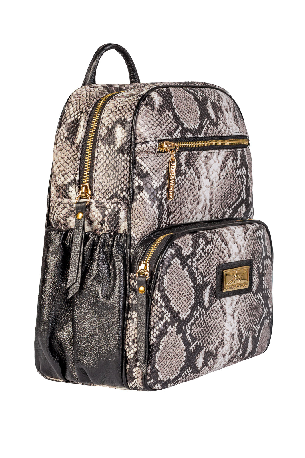 Mochila pequena de couro estampado Zoey