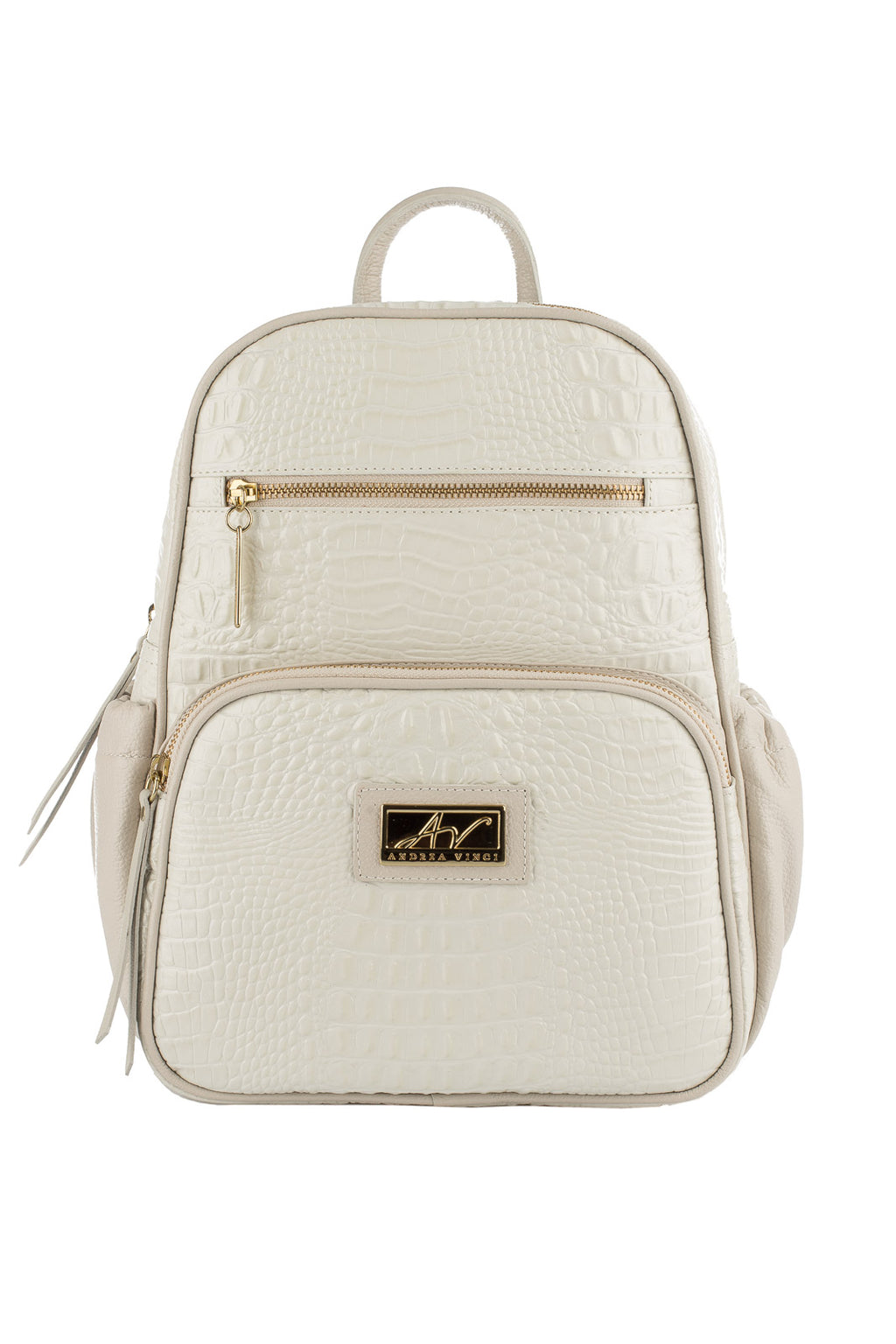 Mochila pequena de couro croco Zoey