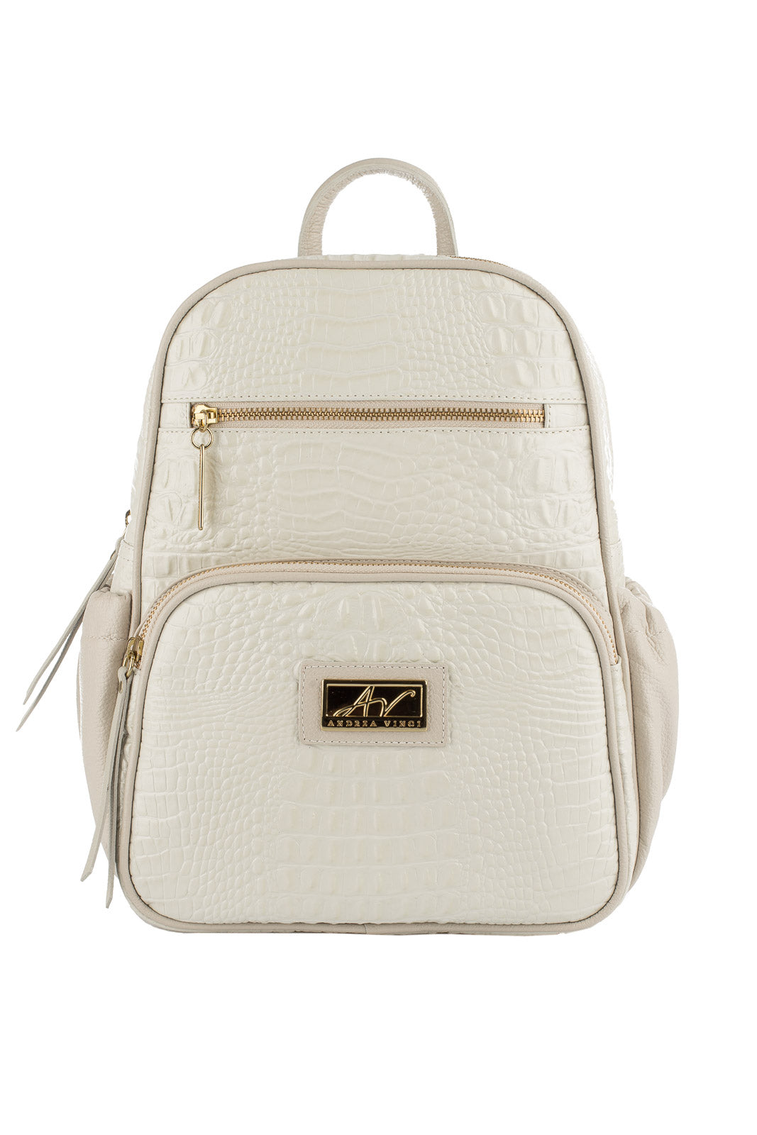 Mochila pequena de couro croco Zoey