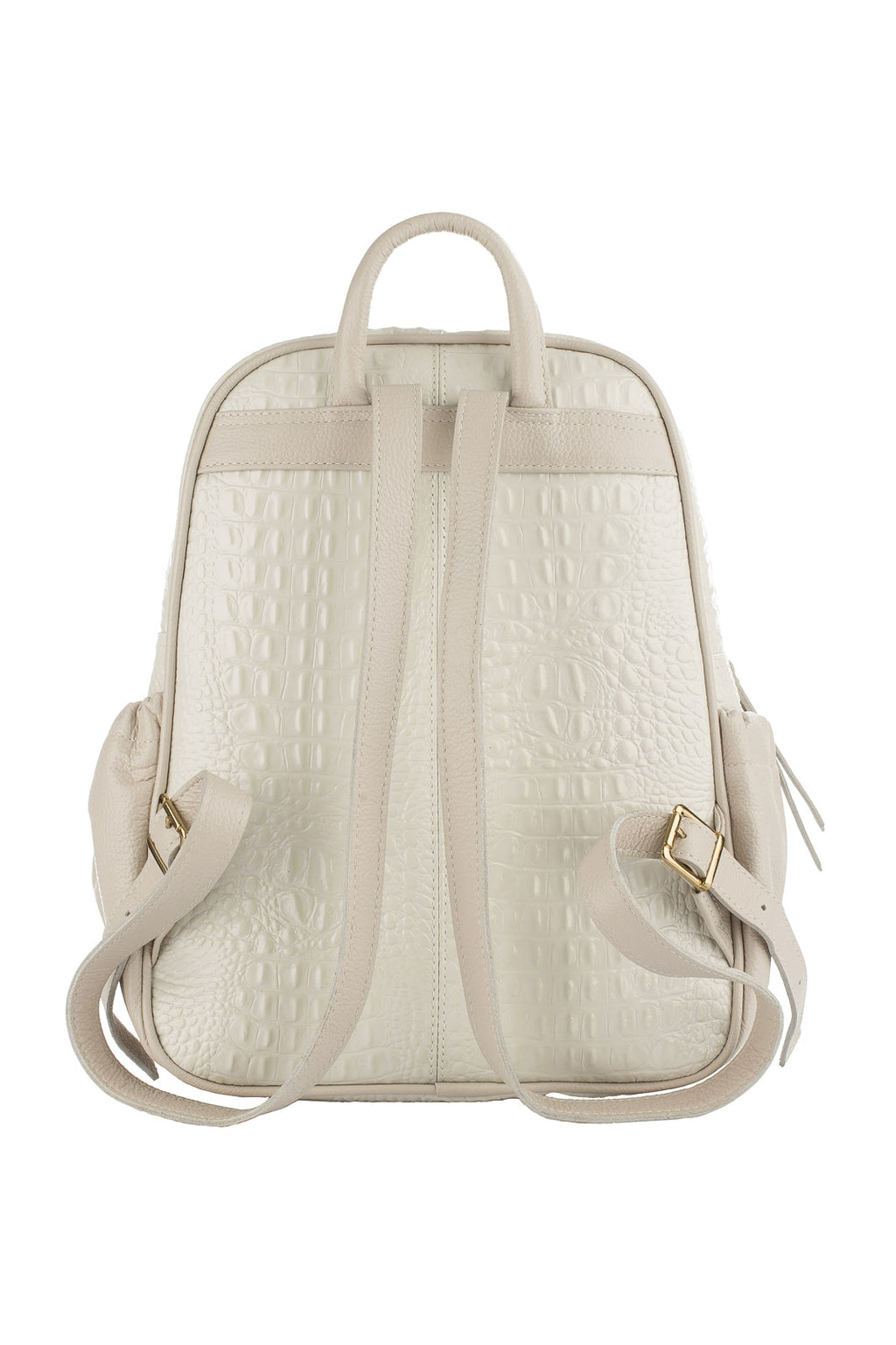 Mochila pequena de couro croco Zoey