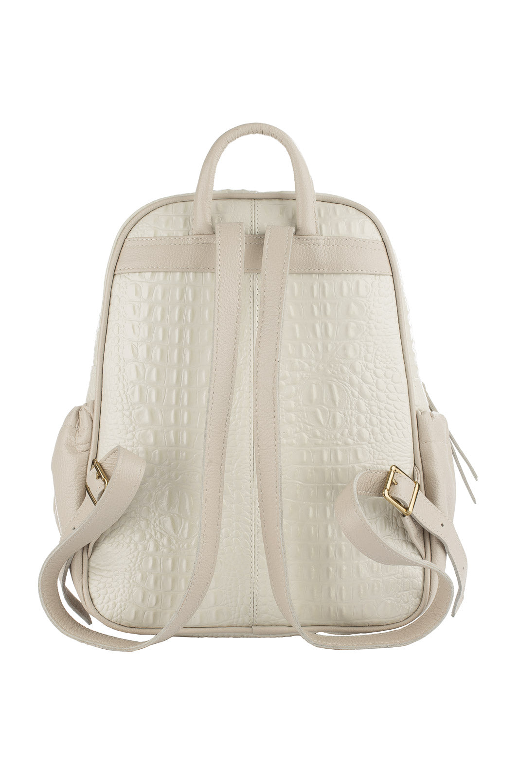 Mochila pequena de couro croco Zoey