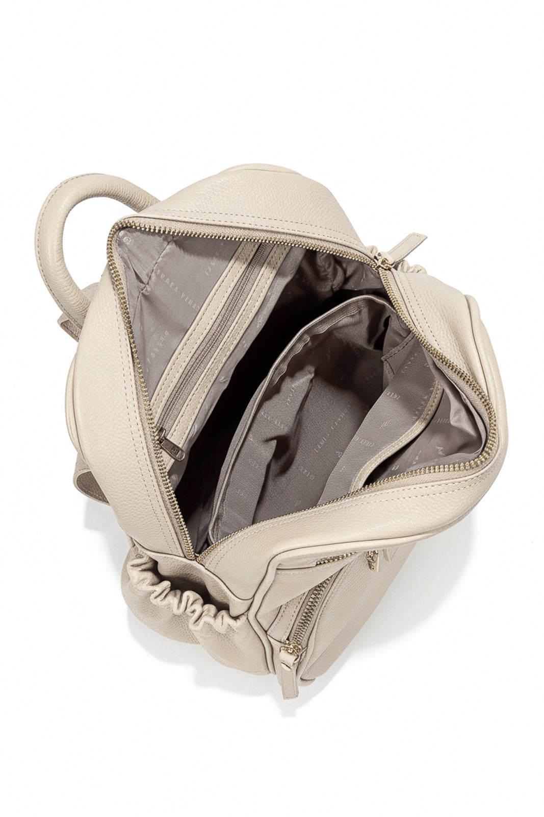 Mochila pequena de couro liso Zoey