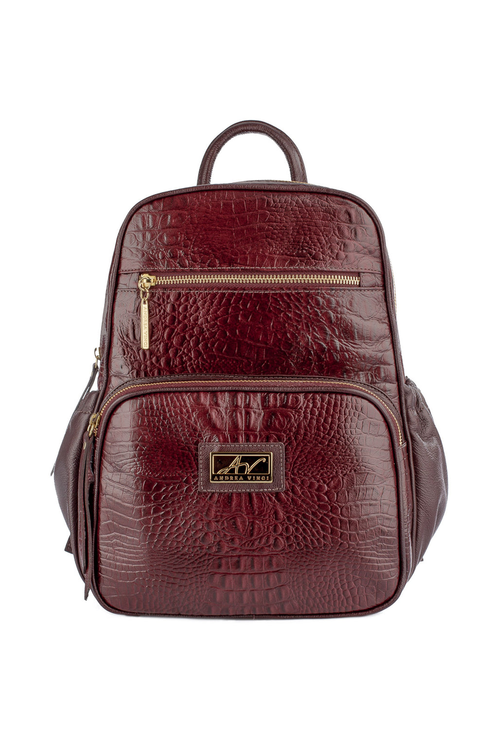 Mochila pequena de couro croco Zoey