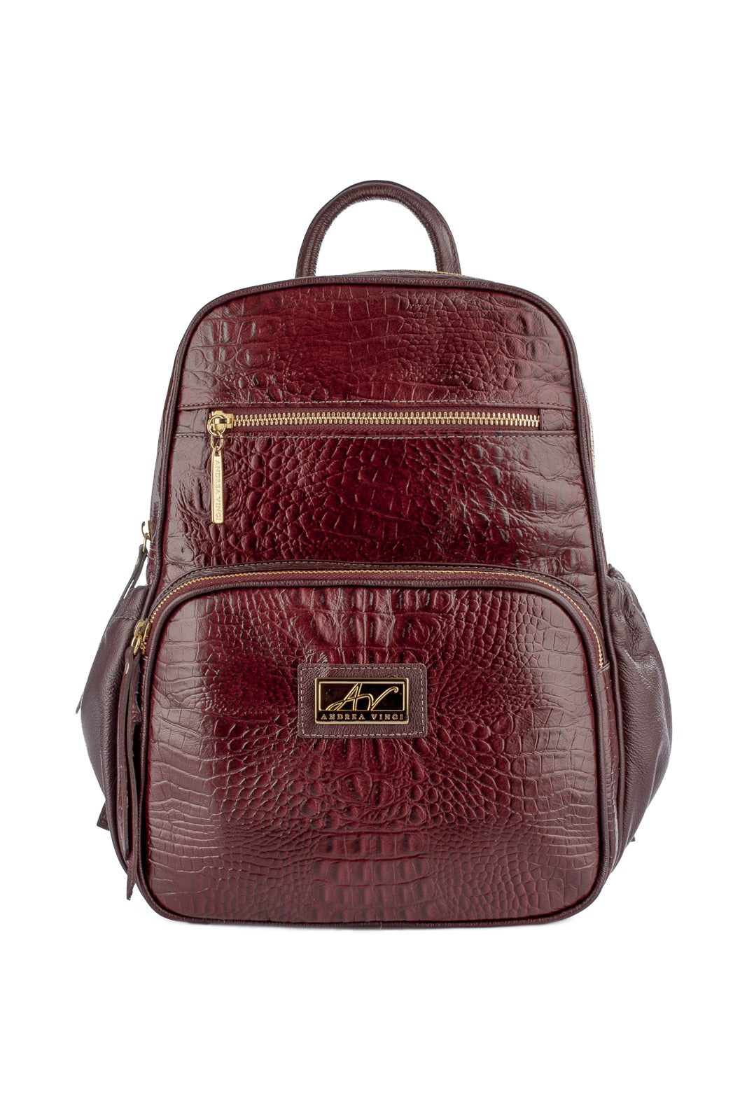 Mochila pequena de couro croco Zoey