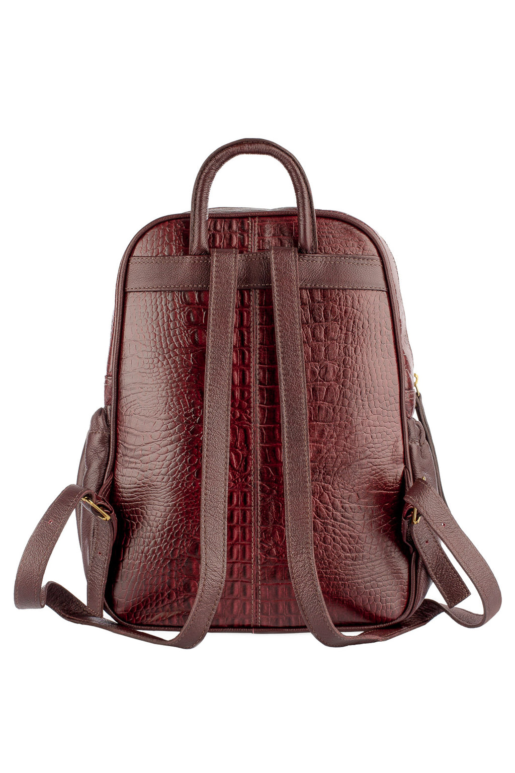 Mochila pequena de couro croco Zoey