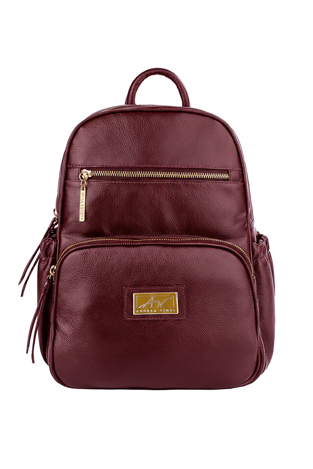 Mochila pequena de couro liso Zoey