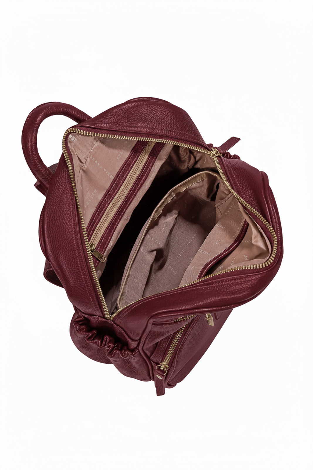 Mochila pequena de couro liso Zoey