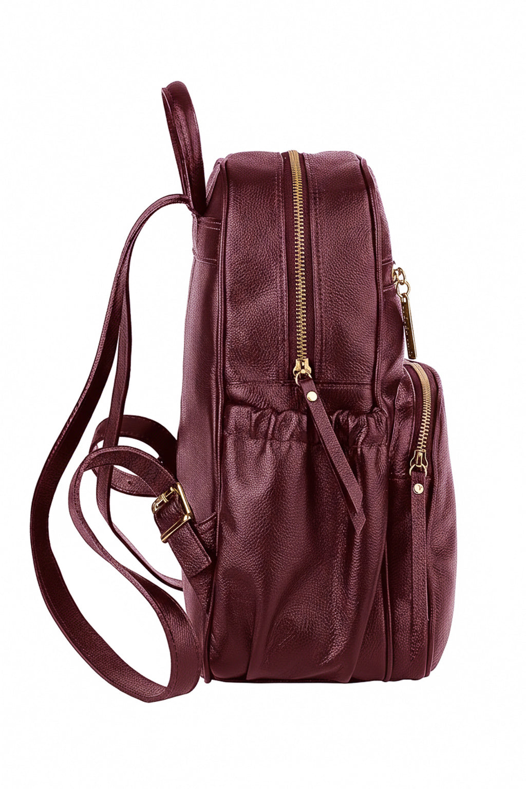 Mochila pequena de couro liso Zoey