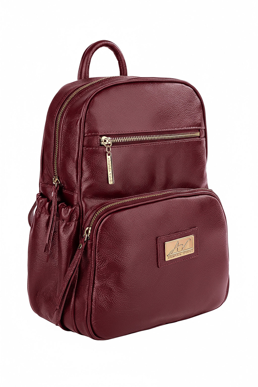 Mochila pequena de couro liso Zoey