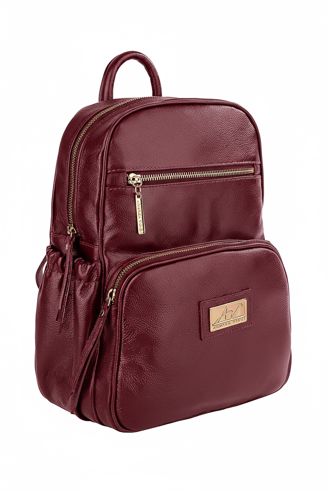 Mochila pequena de couro liso Zoey