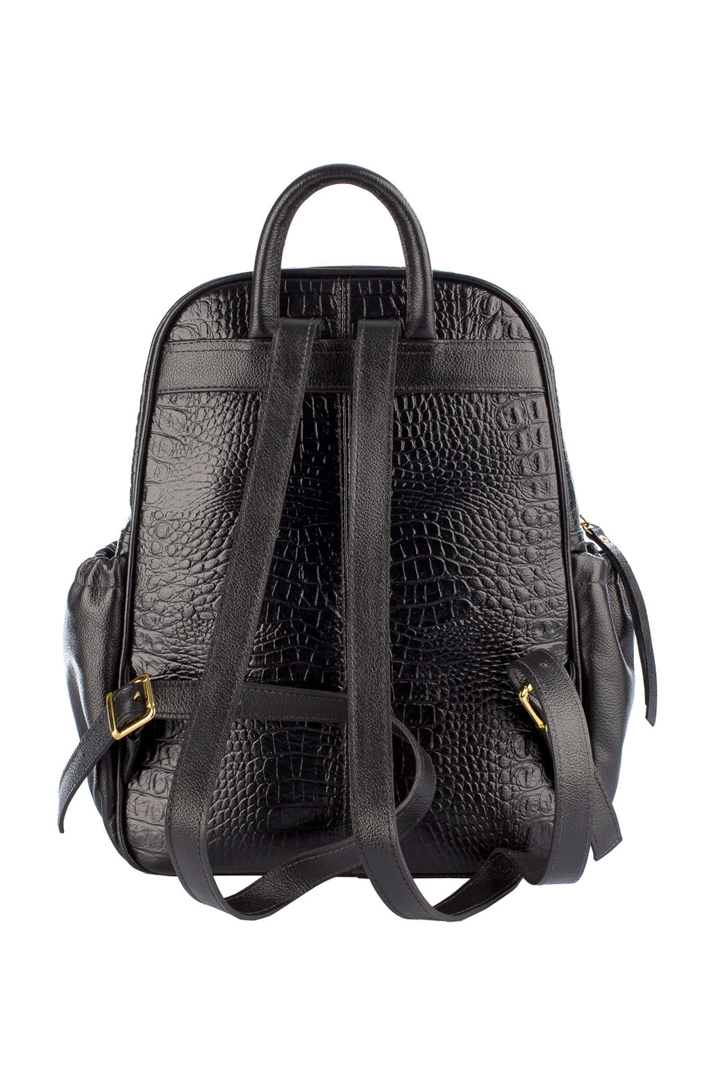 Mochila pequena de couro croco Zoey