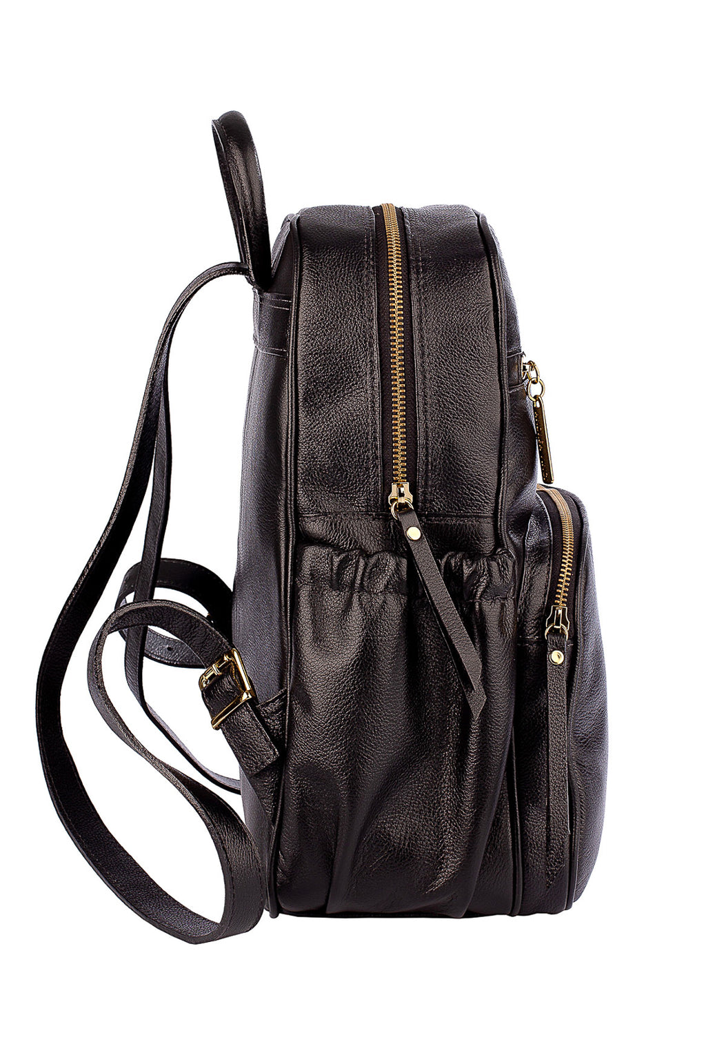 Mochila pequena de couro liso Zoey