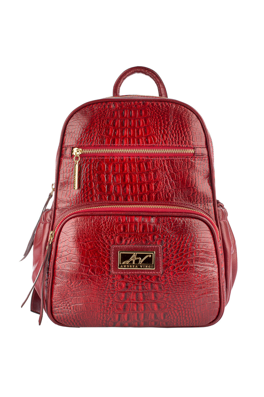 Mochila pequena de couro croco Zoey