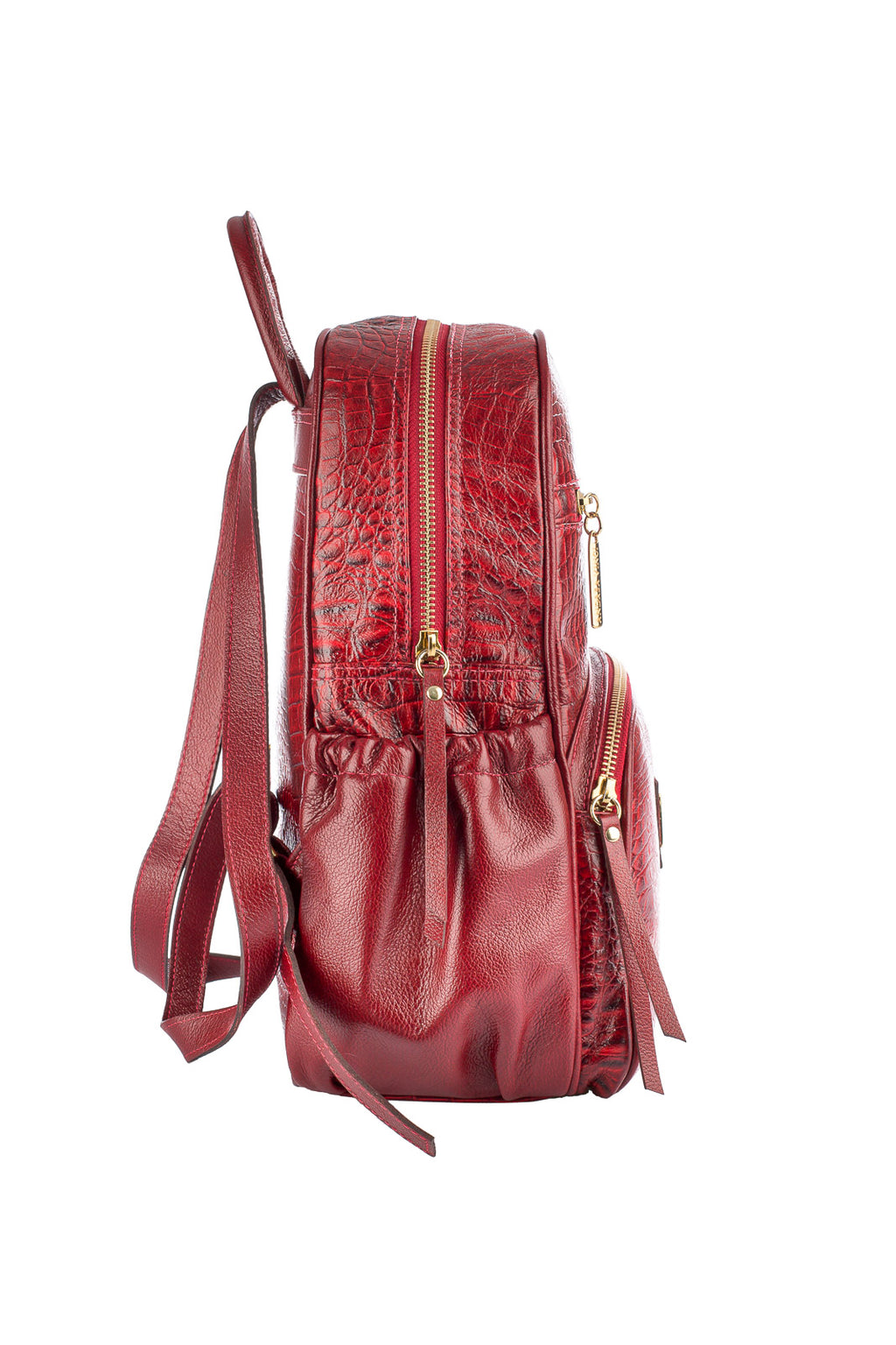 Mochila pequena de couro croco Zoey