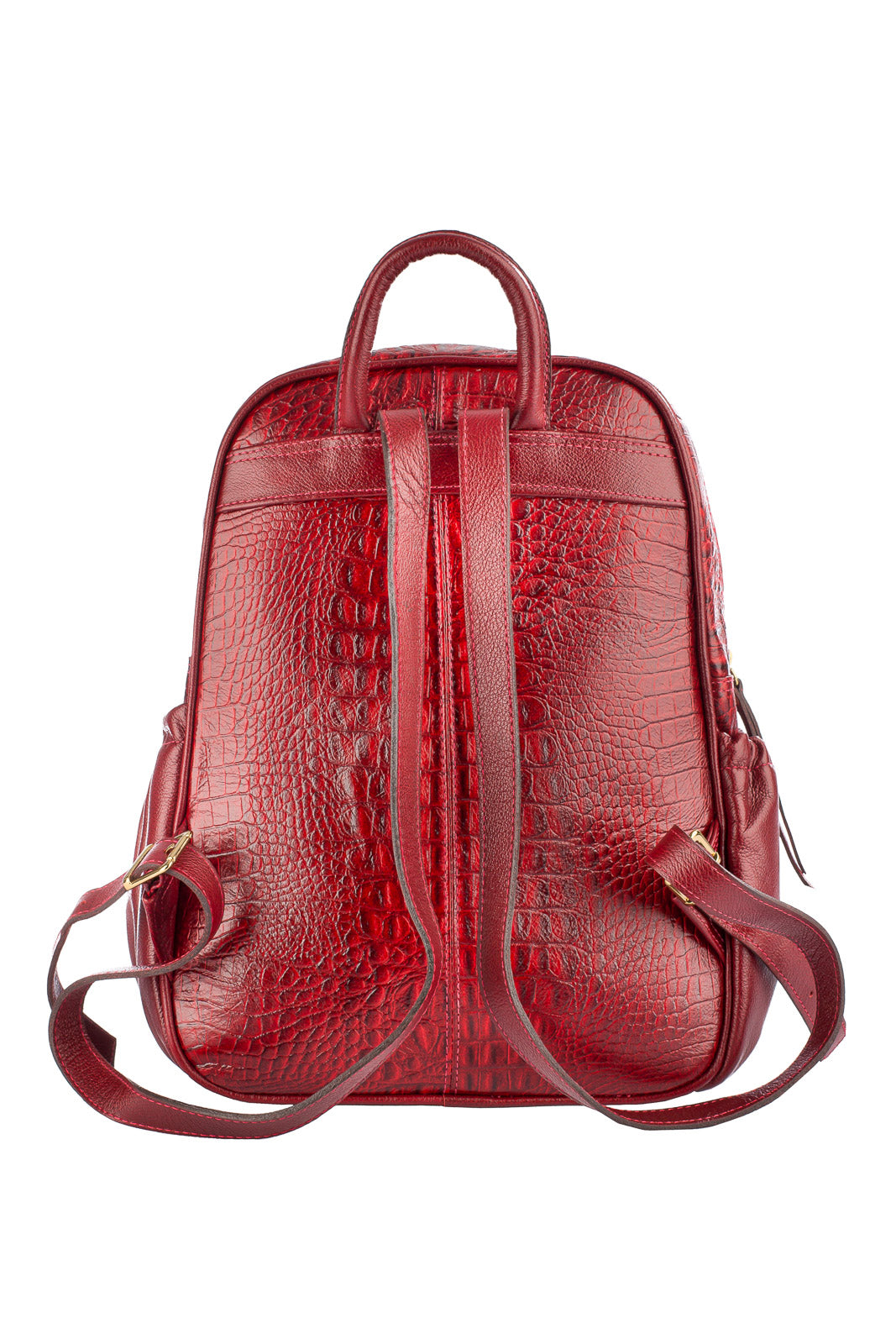 Mochila pequena de couro croco Zoey