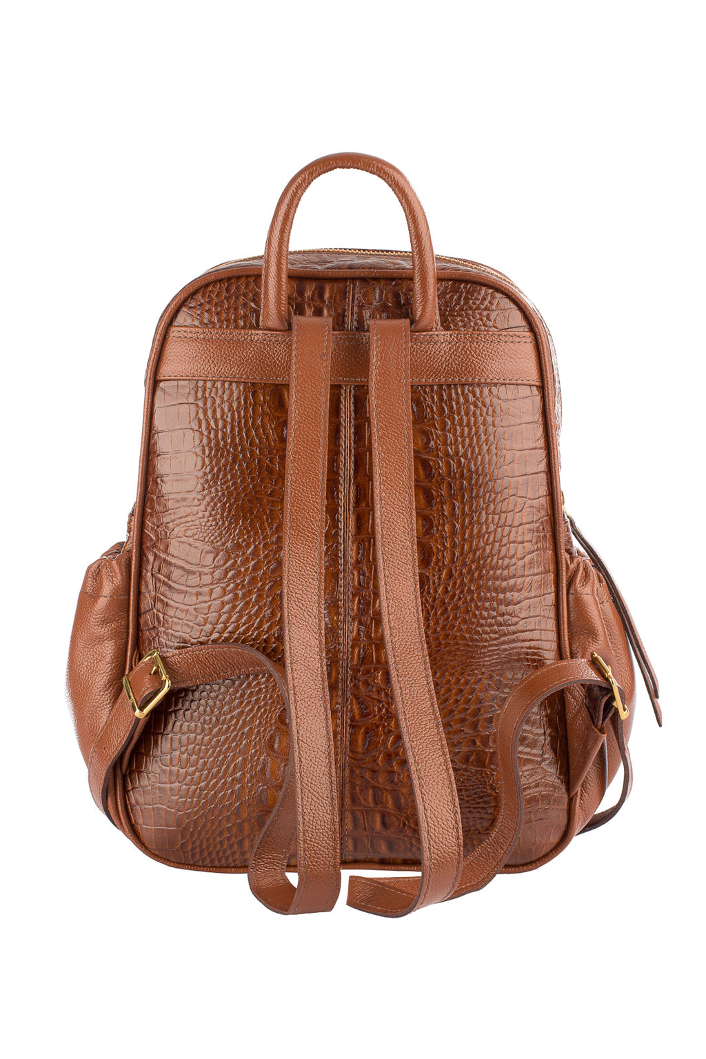 Mochila pequena de couro croco Zoey