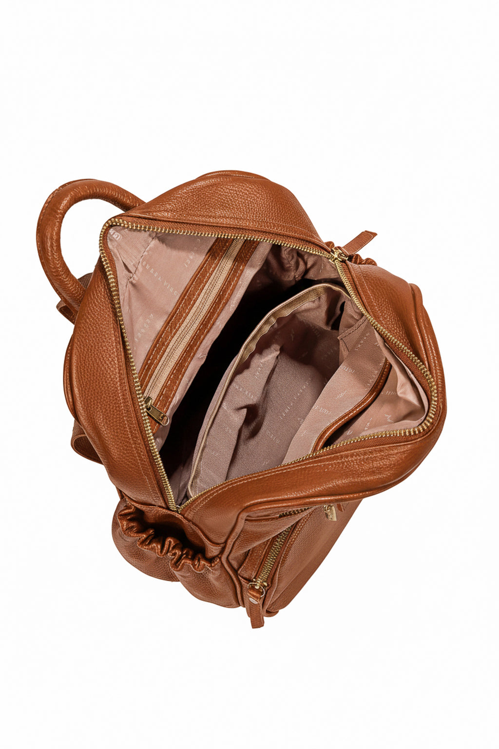 Mochila pequena de couro liso Zoey
