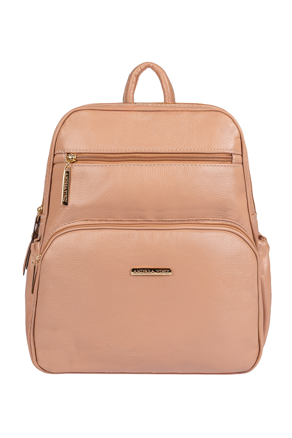 Mochila feminina de couro liso Zaya