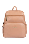 Mochila feminina de couro liso Zaya
