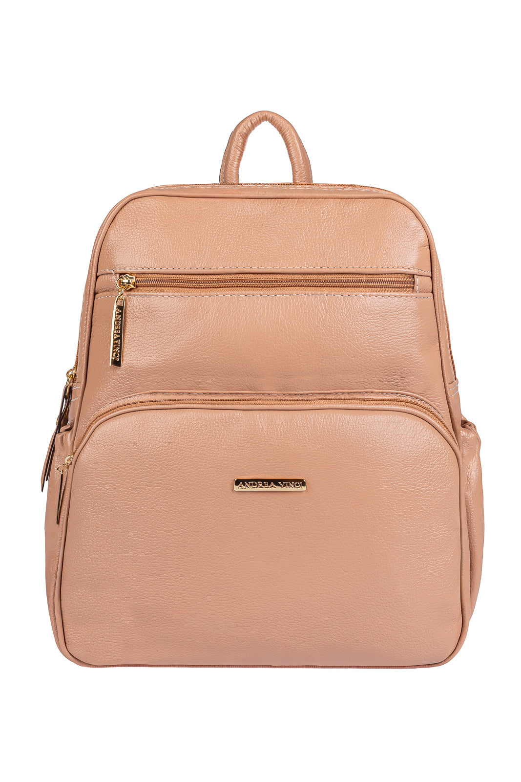 Mochila feminina de couro liso Zaya