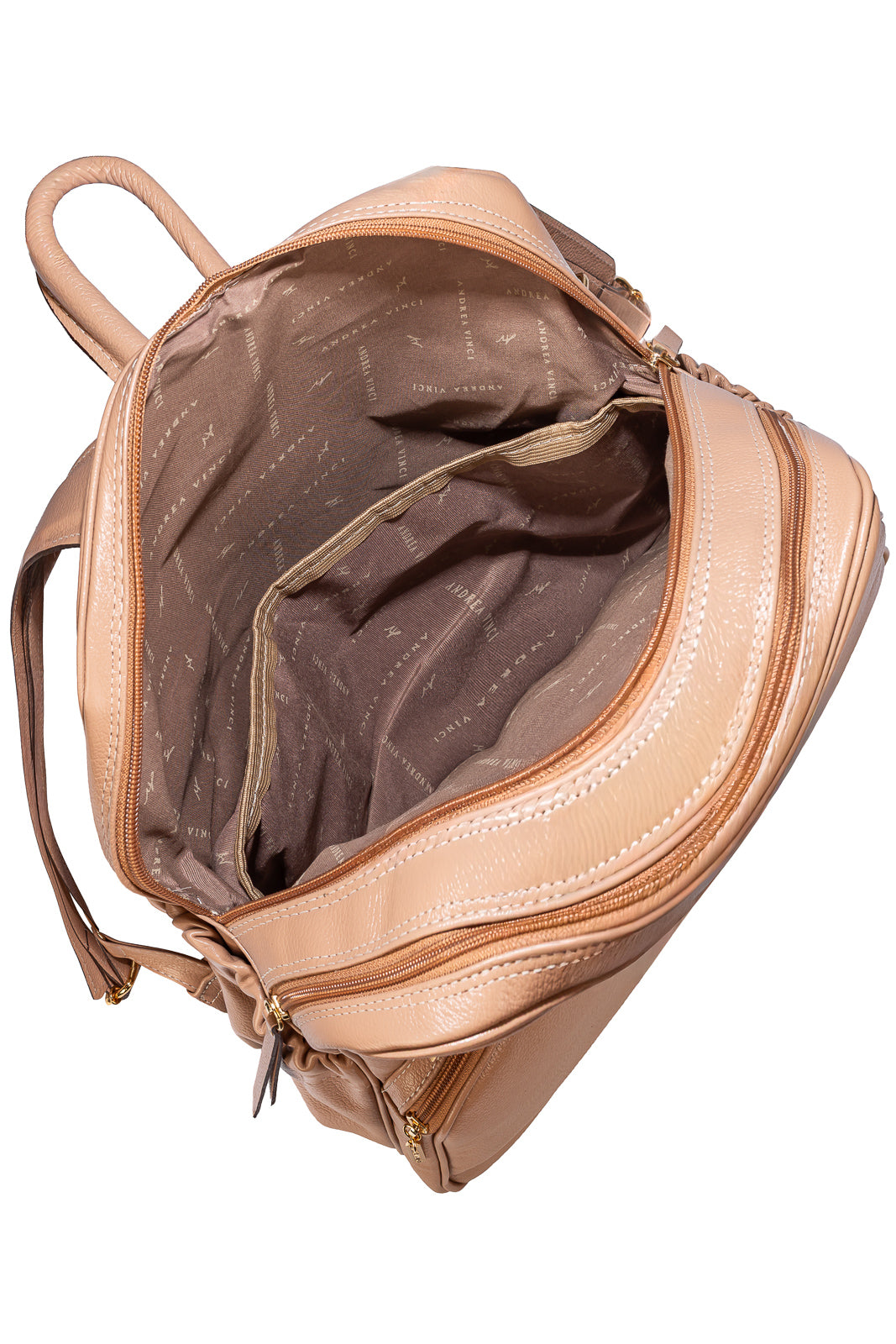 Mochila feminina de couro liso Zaya
