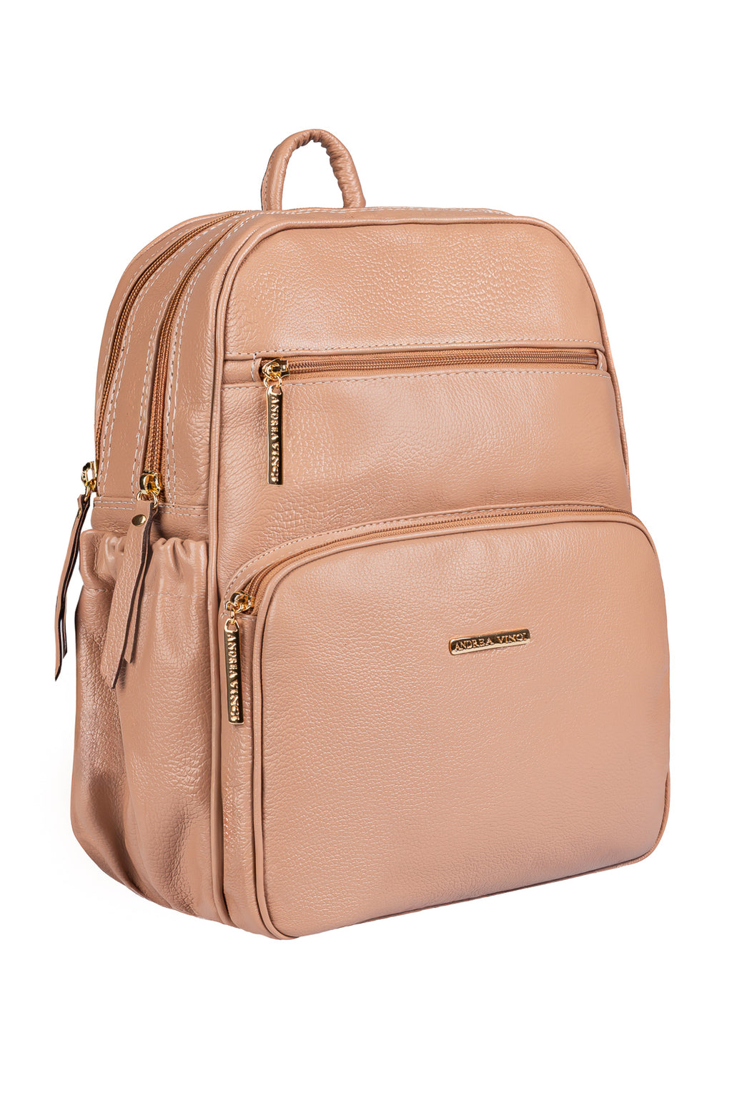 Mochila feminina de couro liso Zaya