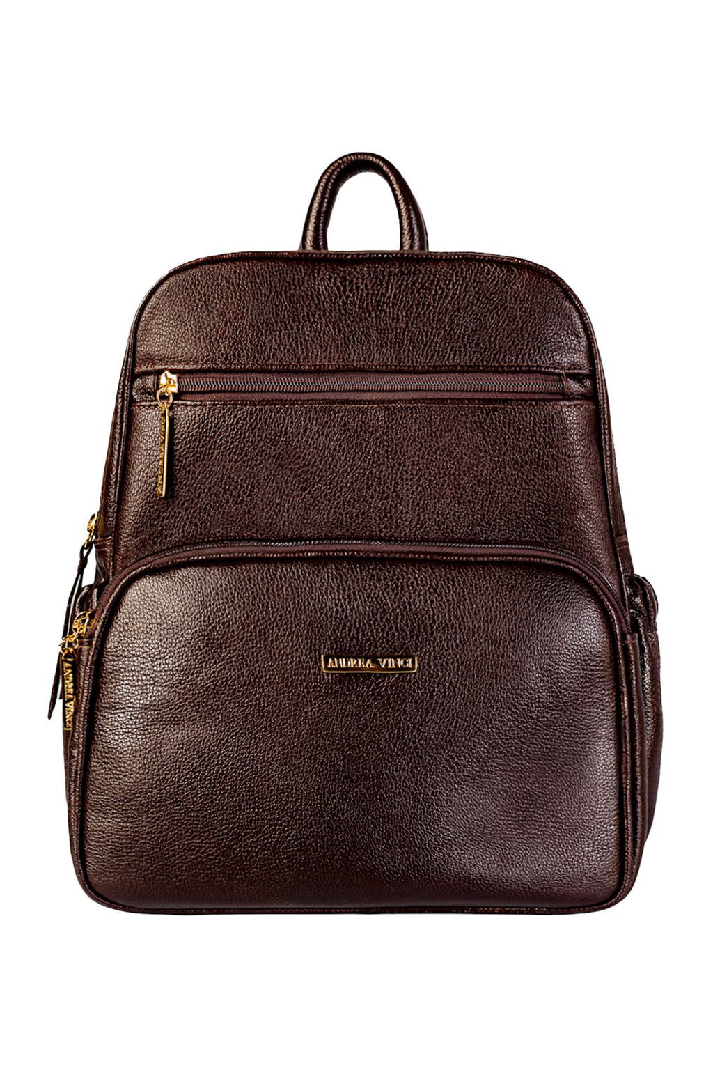 Mochila feminina de couro liso Zaya