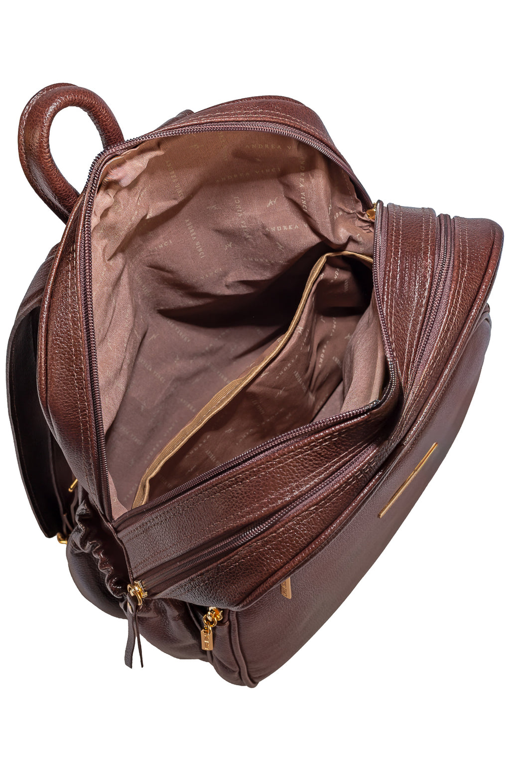 Mochila feminina de couro liso Zaya
