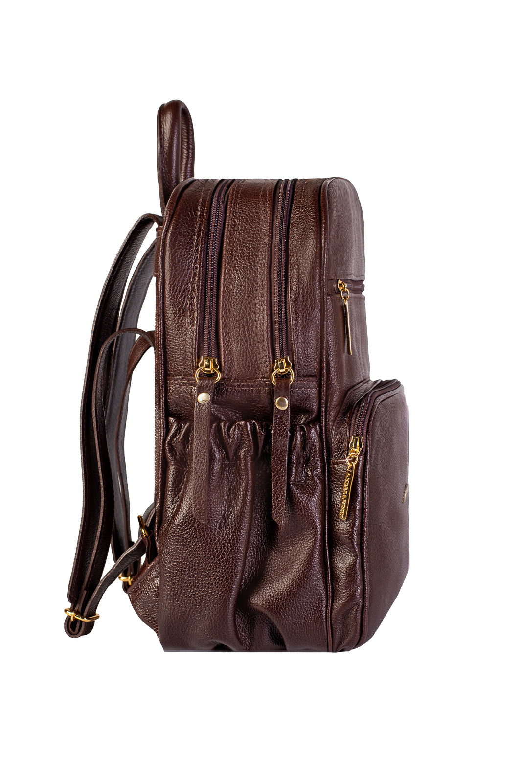 Mochila feminina de couro liso Zaya