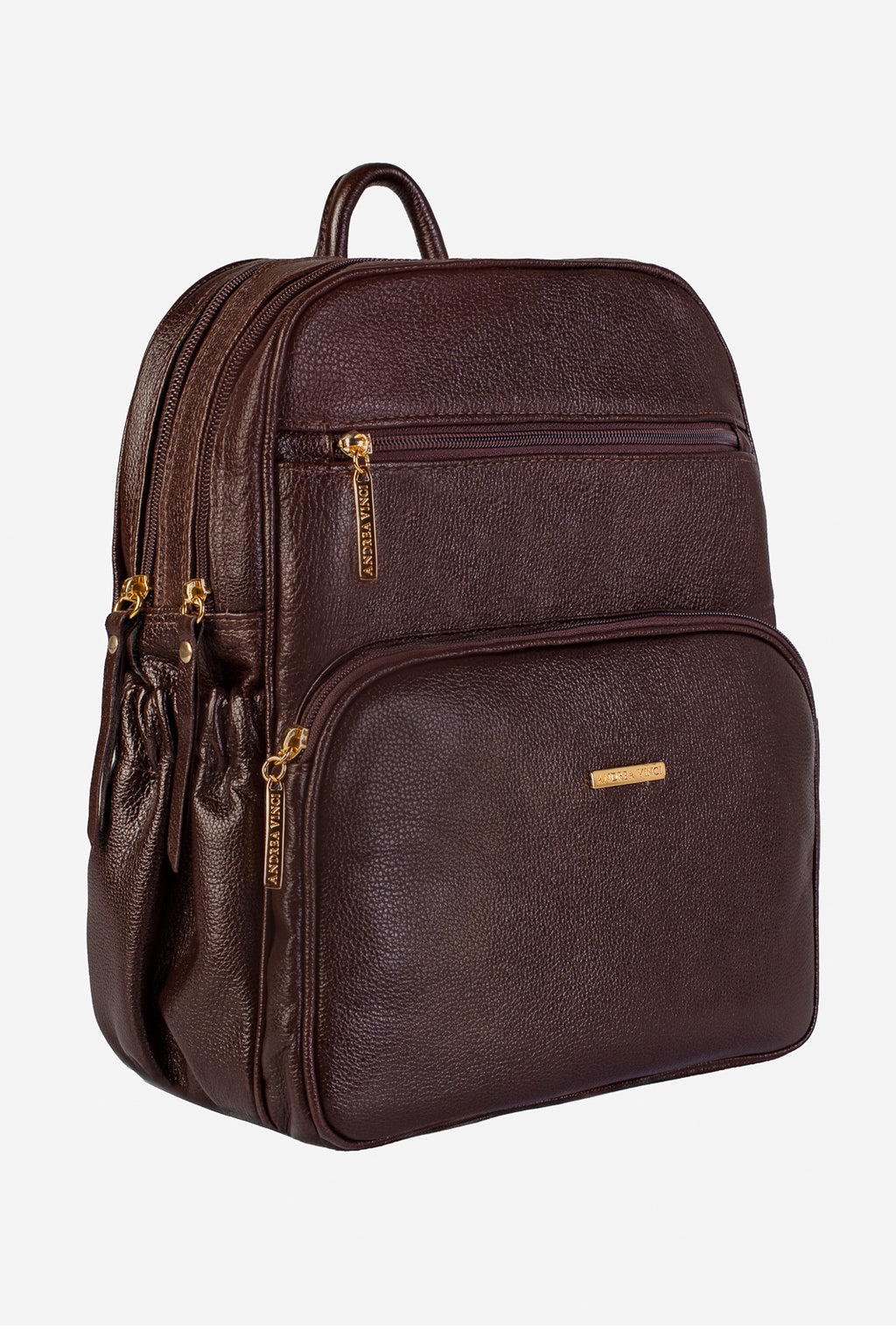 Mochila feminina de couro liso Zaya