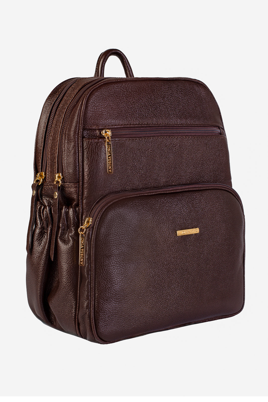Mochila feminina de couro liso Zaya