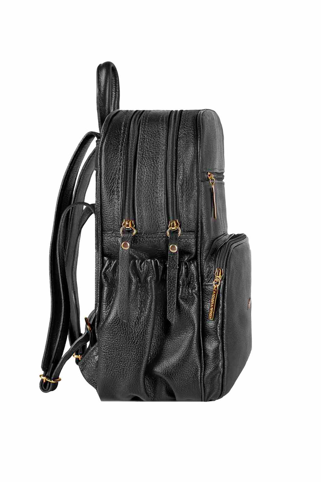 Mochila feminina de couro liso Zaya