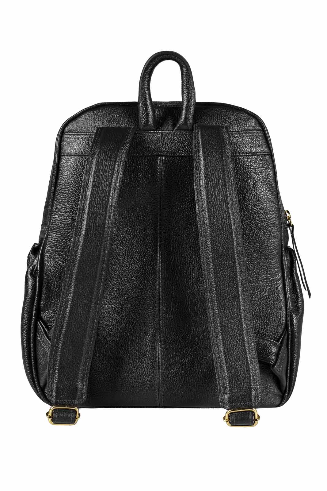 Mochila feminina de couro liso Zaya