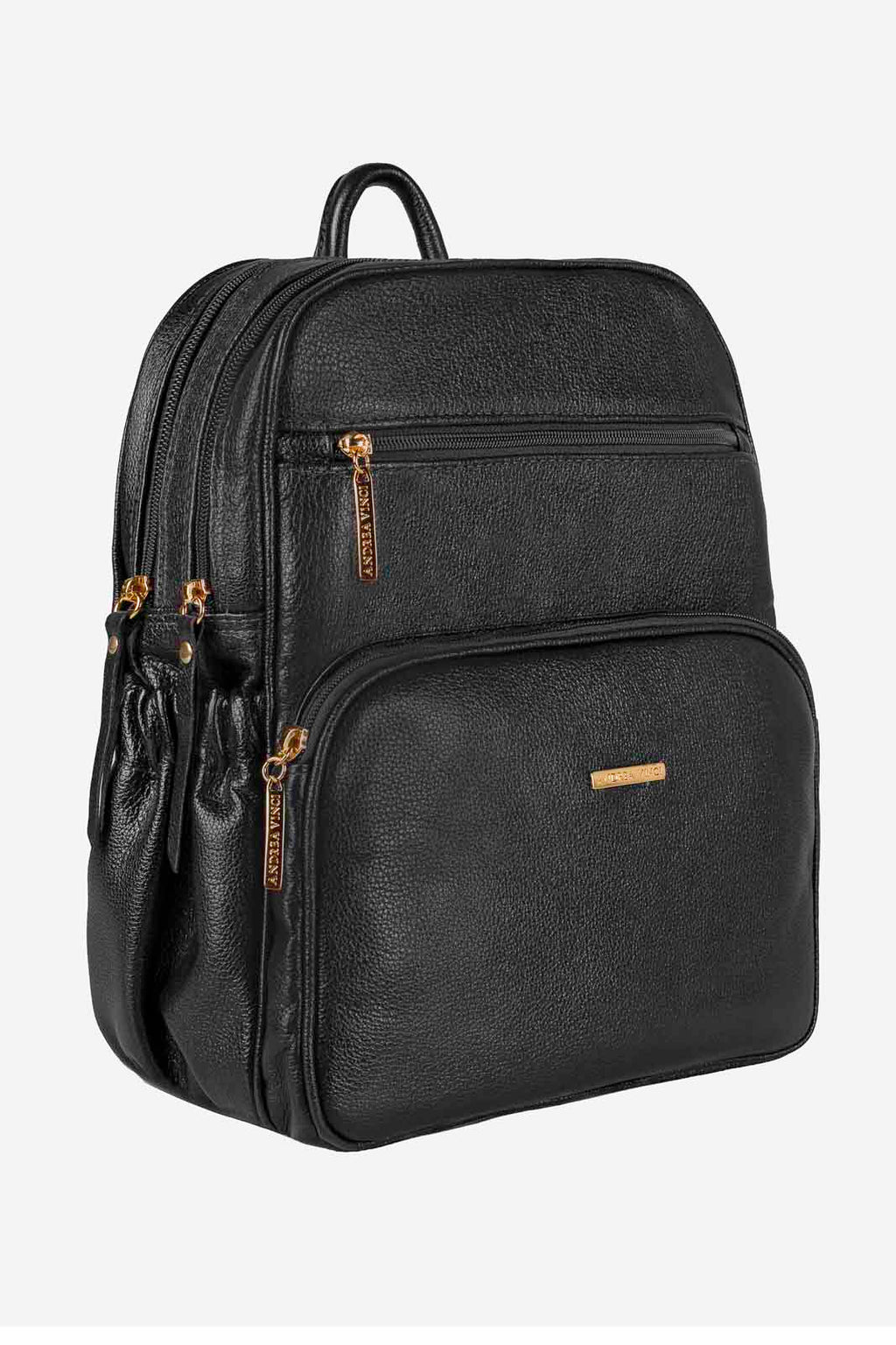 Mochila feminina de couro liso Zaya