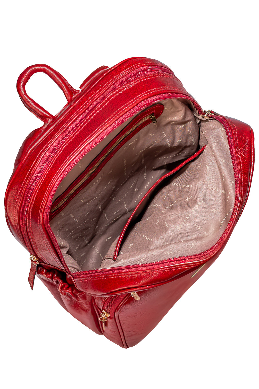 Mochila feminina de couro liso Zaya