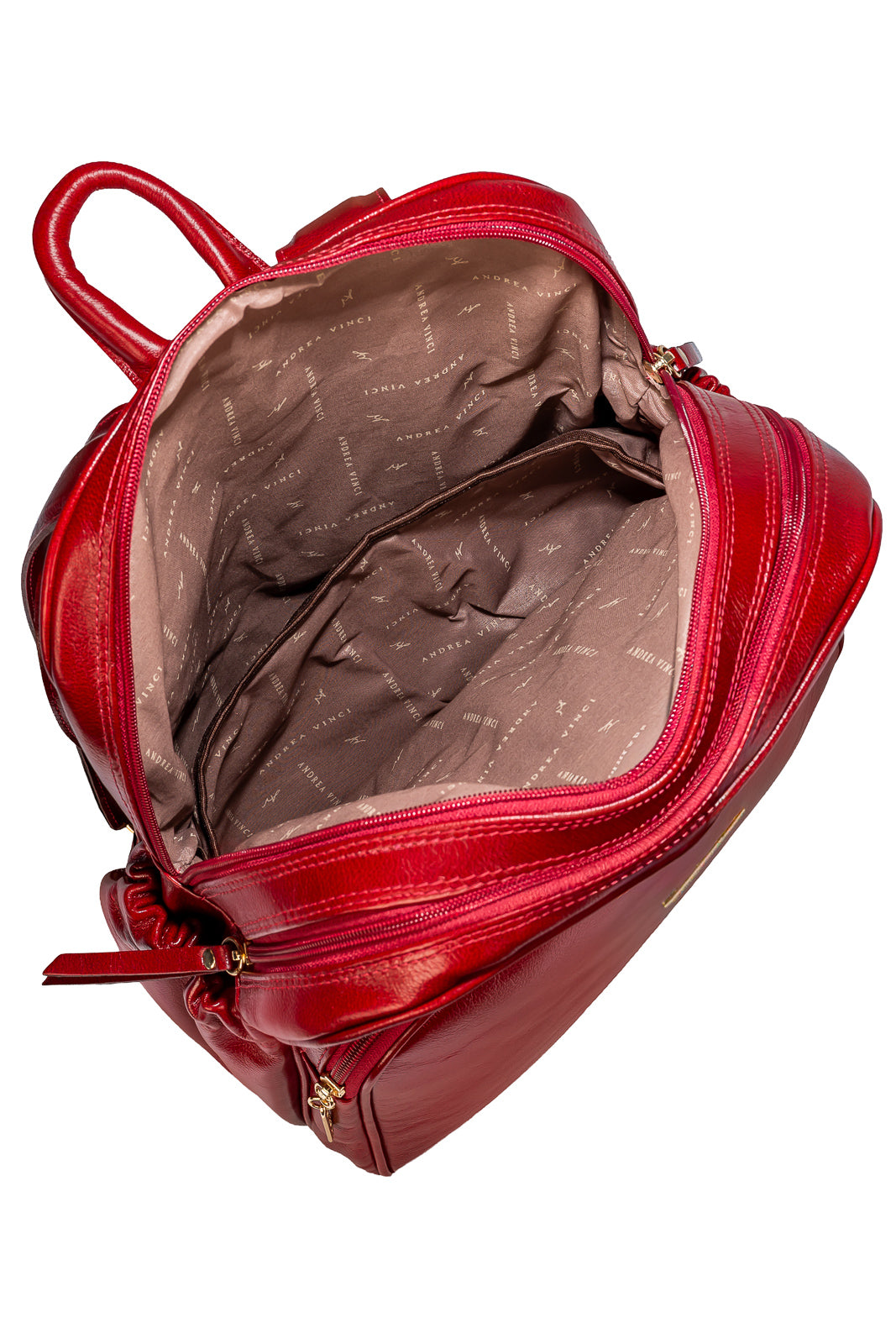 Mochila feminina de couro liso Zaya