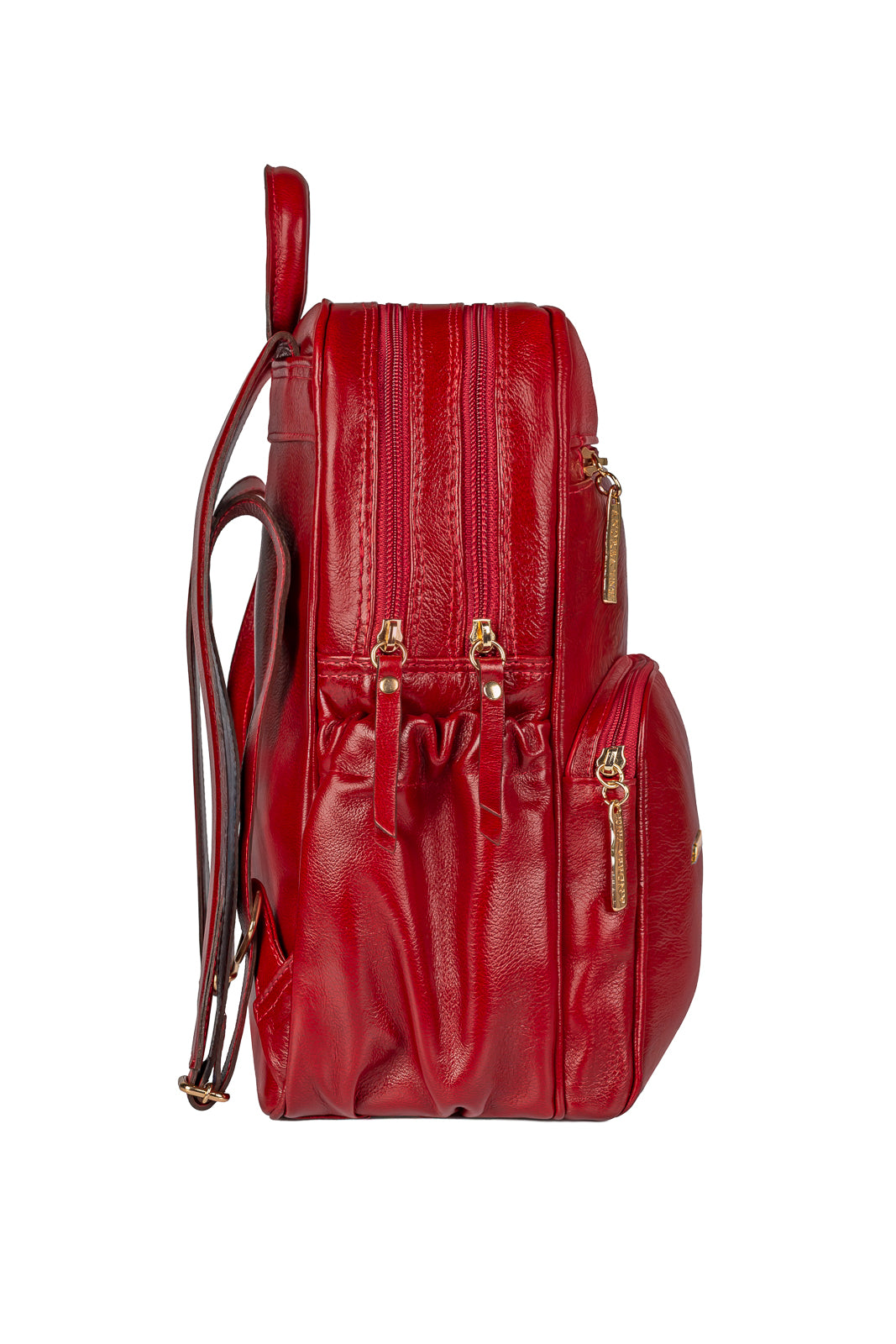 Mochila feminina de couro liso Zaya