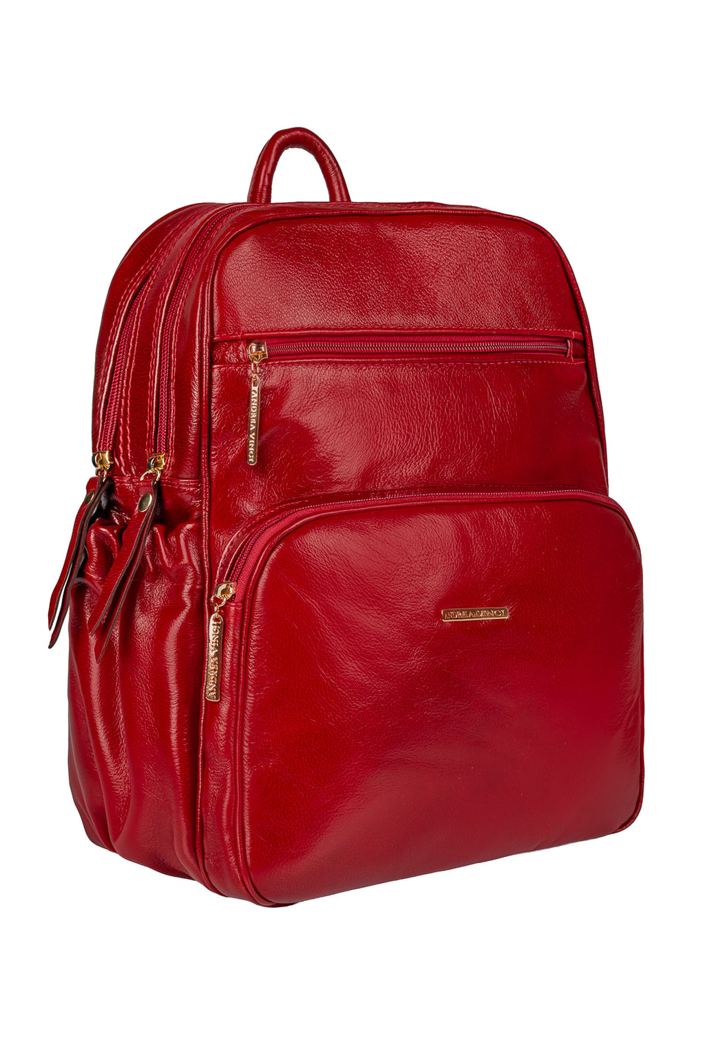 Mochila feminina de couro liso Zaya